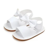 0-18Months Baby Girls Sandals Big Rosette Shoes Cute Bow Tie Sweet Princess Soft Casual Sandals For Baby Girls 5