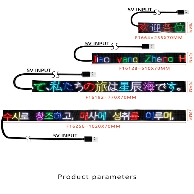 Écran coule intelligent de pare-brise arrière de voiture, motif de  bricolage, graffiti, texte défilant, panneau de pixels de matrice drôle,  LED - AliExpress