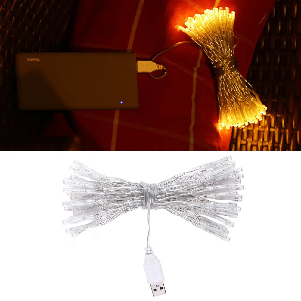 Светодиодная гирлянда с USB, 1/2/5/10 м
