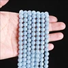 Wholesale 6 8 10mm Natural Angelite Stone Bead Round Loose Spacer For Jewelry Making Diy Necklace Bracelet Accessory Finding 15" 6