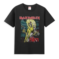 Hip Hop T-shirt Men's Short Sleeves Iron Band Casual Head T-shirt Graphic Oversized Sports Top Maiden Comfortable Streetwear Tee 1