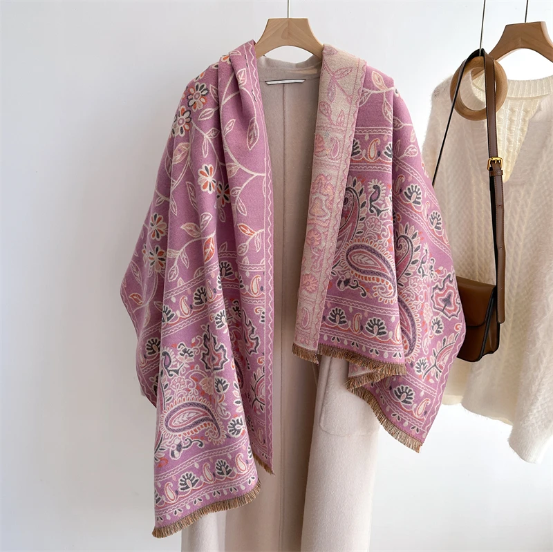 

Classic Warm Cashmere Blanket Scarf Winter Paisely Print Shawl Thick Bufanda Pashmina Travel Design Fashion Poncho Wraps Echarpe