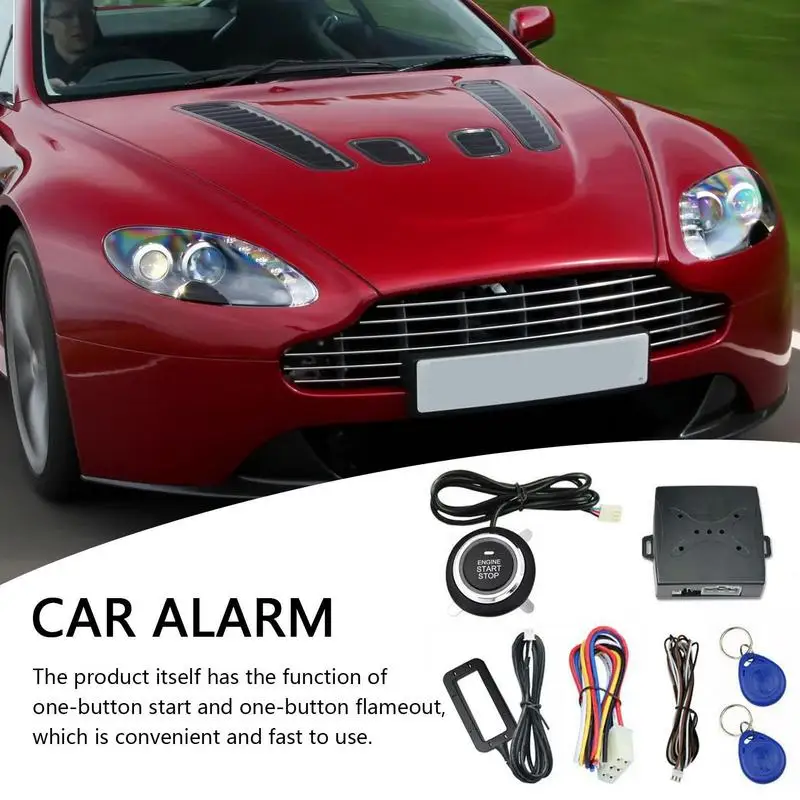 

Universal Car Alarm System Vehicle Keyless Entry Start Anti-Theft Alarm Kit For And Motorcycle For Car Security Burglar Alarm