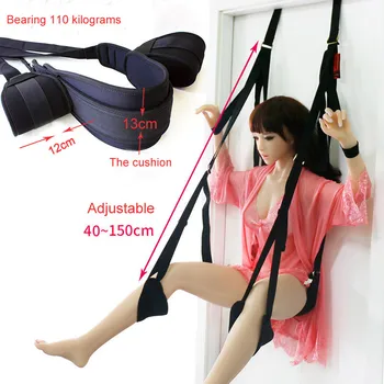 Adjustable Soft Straps Swing Soft Material Sex Swing Fetish Bandage Game Chairs Hanging Door Swing Erotic Sex Toys For Couples 2