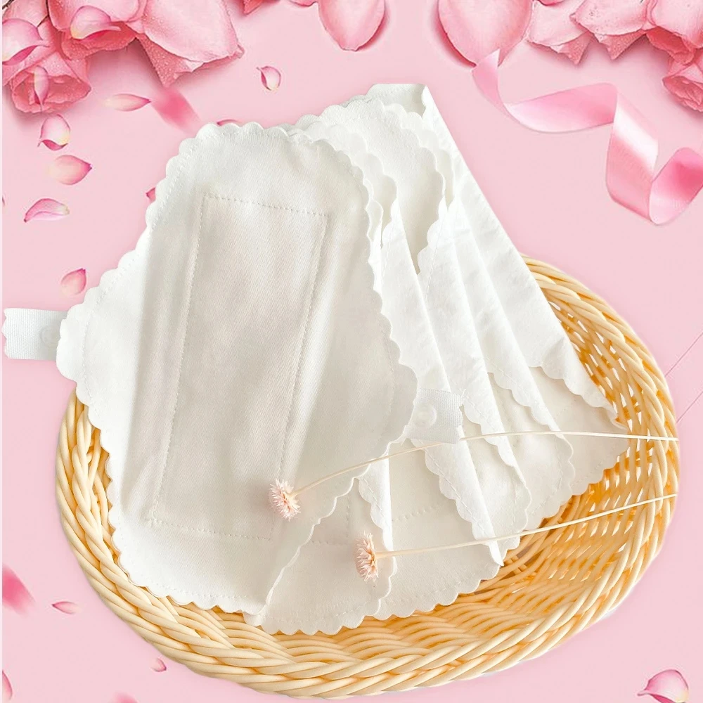 

5 pcs Super Thin 100% cotton reusable cloth pads, waterproof lady daily use cloth panty liners women feminine hyqiene 17.5cm