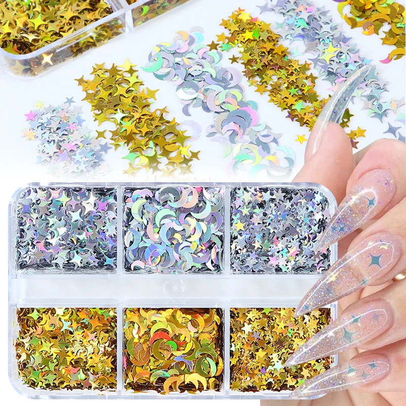 24pcs Box Pink Nail Supplies For Professionals Parts Accessories Decoration  Sequins For Nail Reusable Anime Children - AliExpress