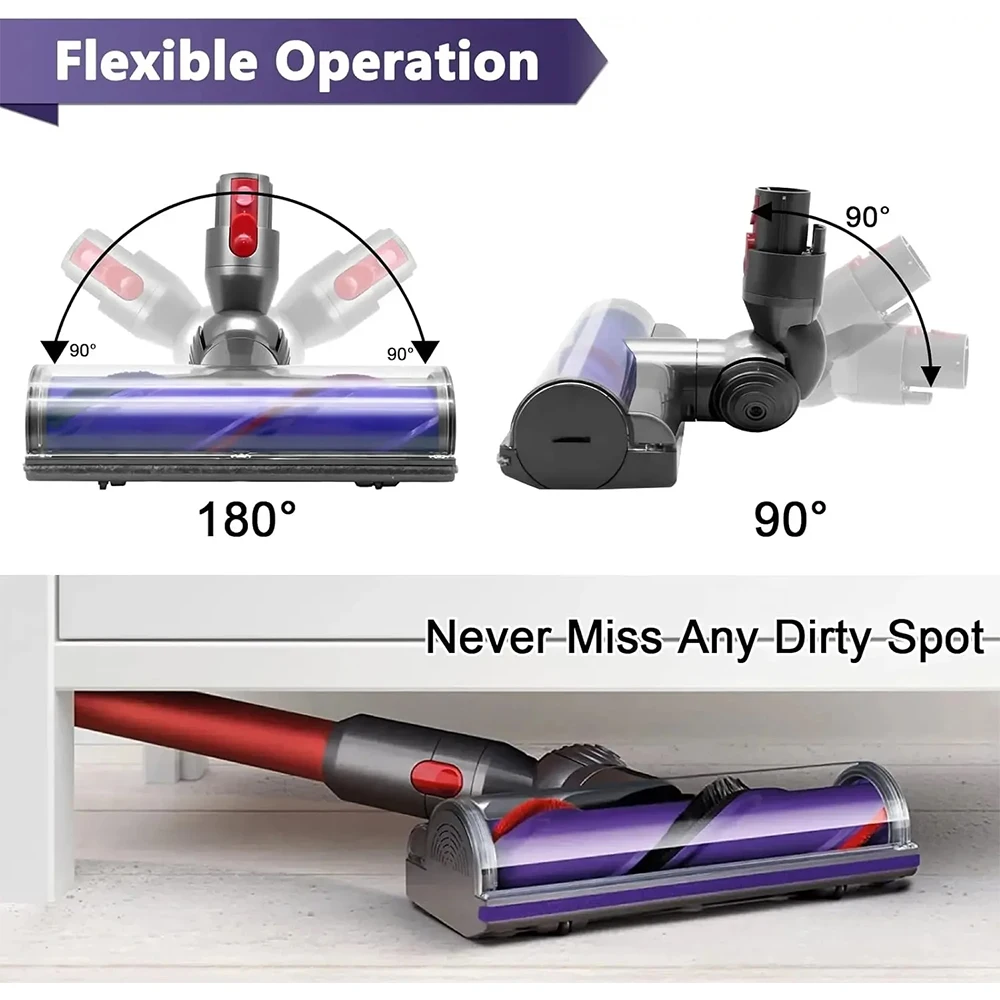 Cleaning Head Direct Drive For Dyson V7 V8 V10 V11 V15 Motorhead Turbo Brush Replacement Parts