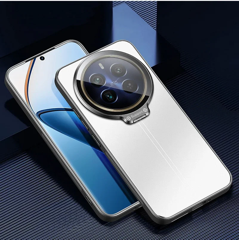 Enhanced Shockproof Matte Protection Case with Metal Lens Holder and Kickstand