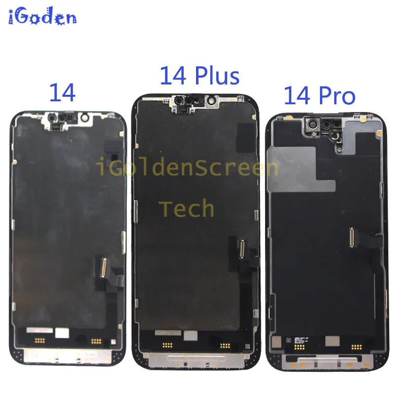 Apple iPhone 14,pro max,14 plus用のデジタイザーアセンブリ付きLCD 