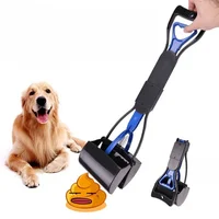 Dog Pooper Scooper Pet Long Handle Jaw Poop Scoop Picker Excrement Collector Clean Tools Outdoor Foldable Animal Feces Cleaner 1