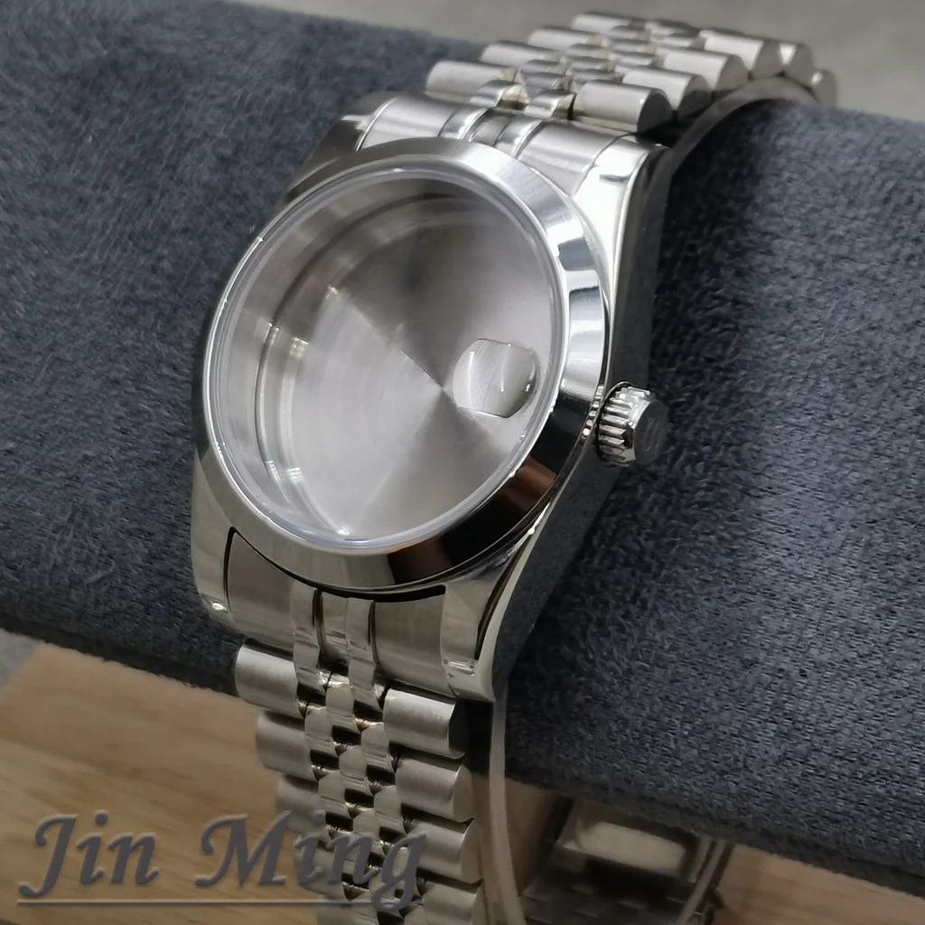 Premium Men's Watch Case with Sapphire Glass and Strap Parts, 36mm/40mm S Crown