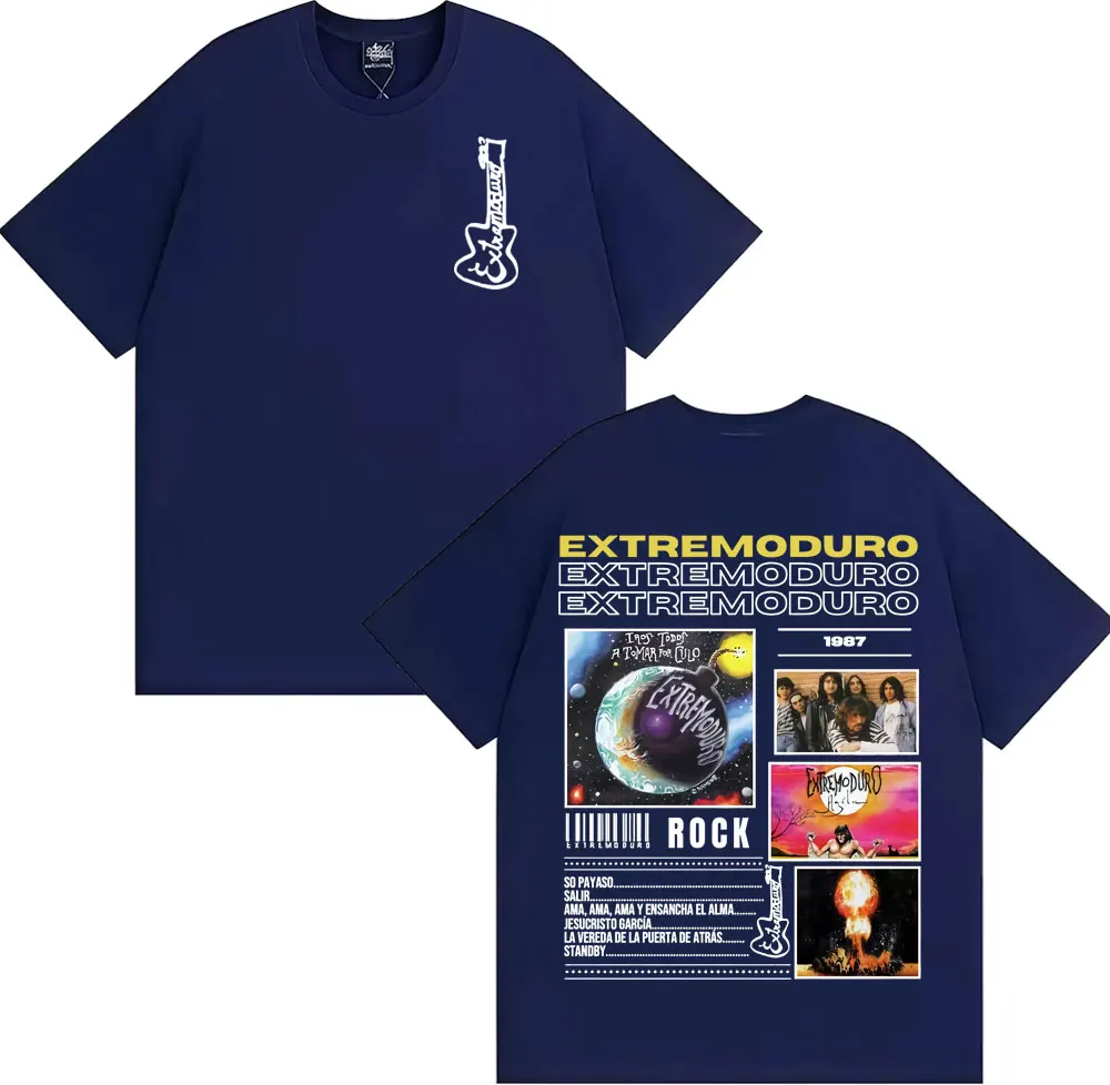 Rock Band EXTREMODURO Tour 2025 Cover T-shirt Männer Frauen Mode Vintage Kurzarm T Shirts Sommer Pop Lose Übergroßen T Shirt – Detail 3