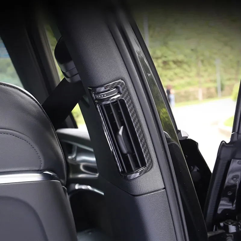 

Car Styling B Pillar Air Vents Decorative Frame Cover Trim Carbon Fiber Color Style For Audi A6 C8 2019 Interior Accessories