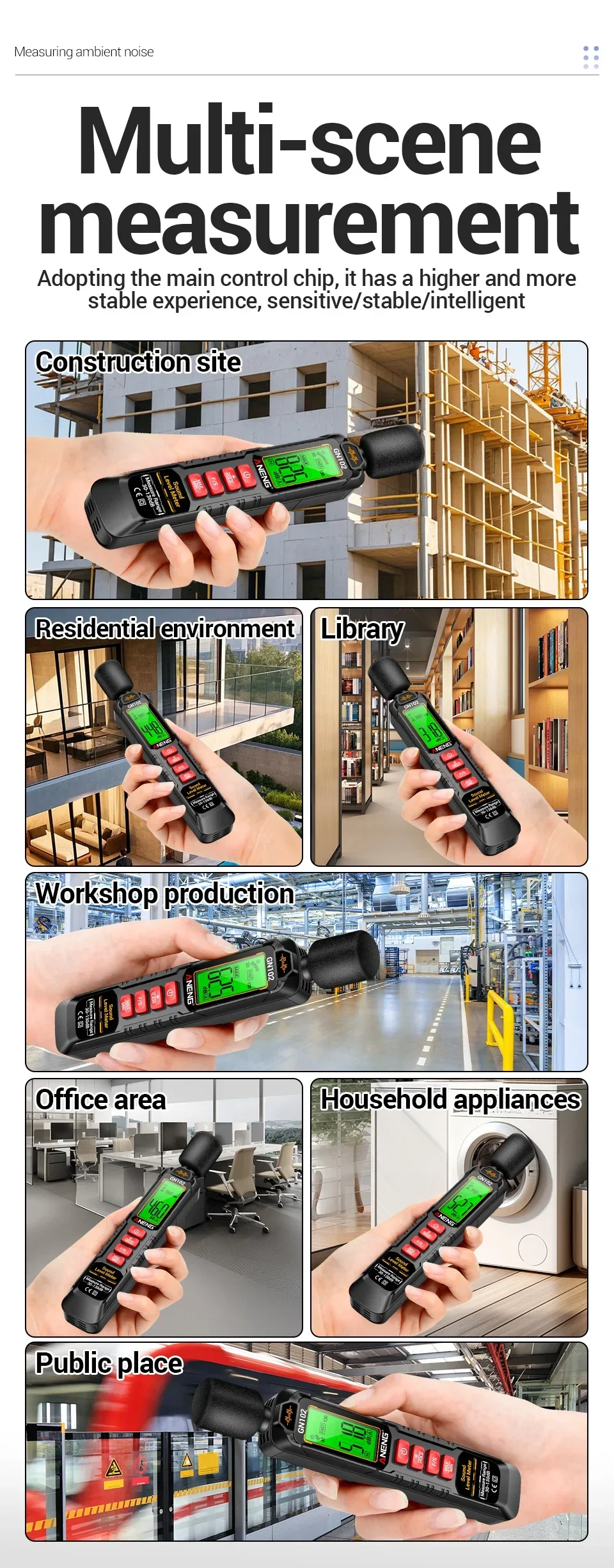 Fonometro digitale portatile misuratore di decibel_voghion.com