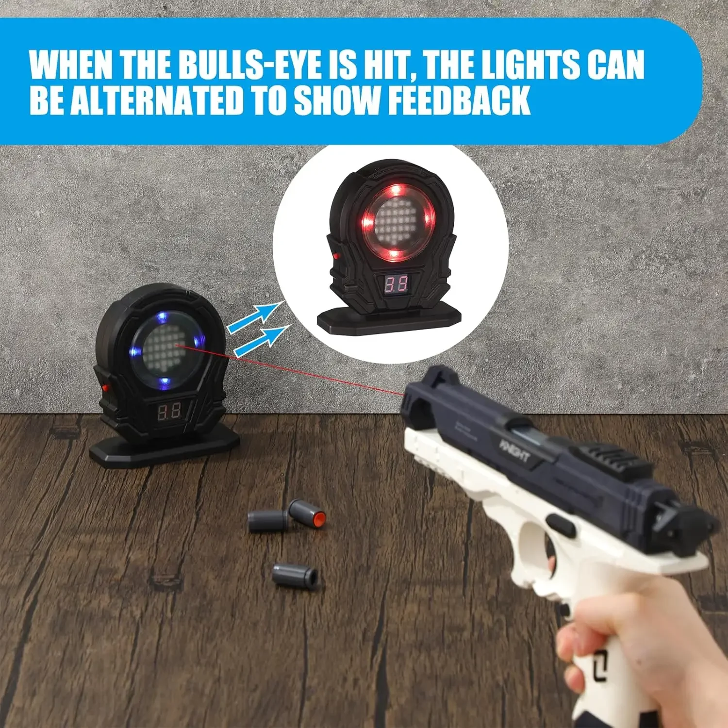 Infrared Induction Electronic Scoring Laser Target Color Sensitive Shooting Practice with Sound Effects Training Toy Equipment