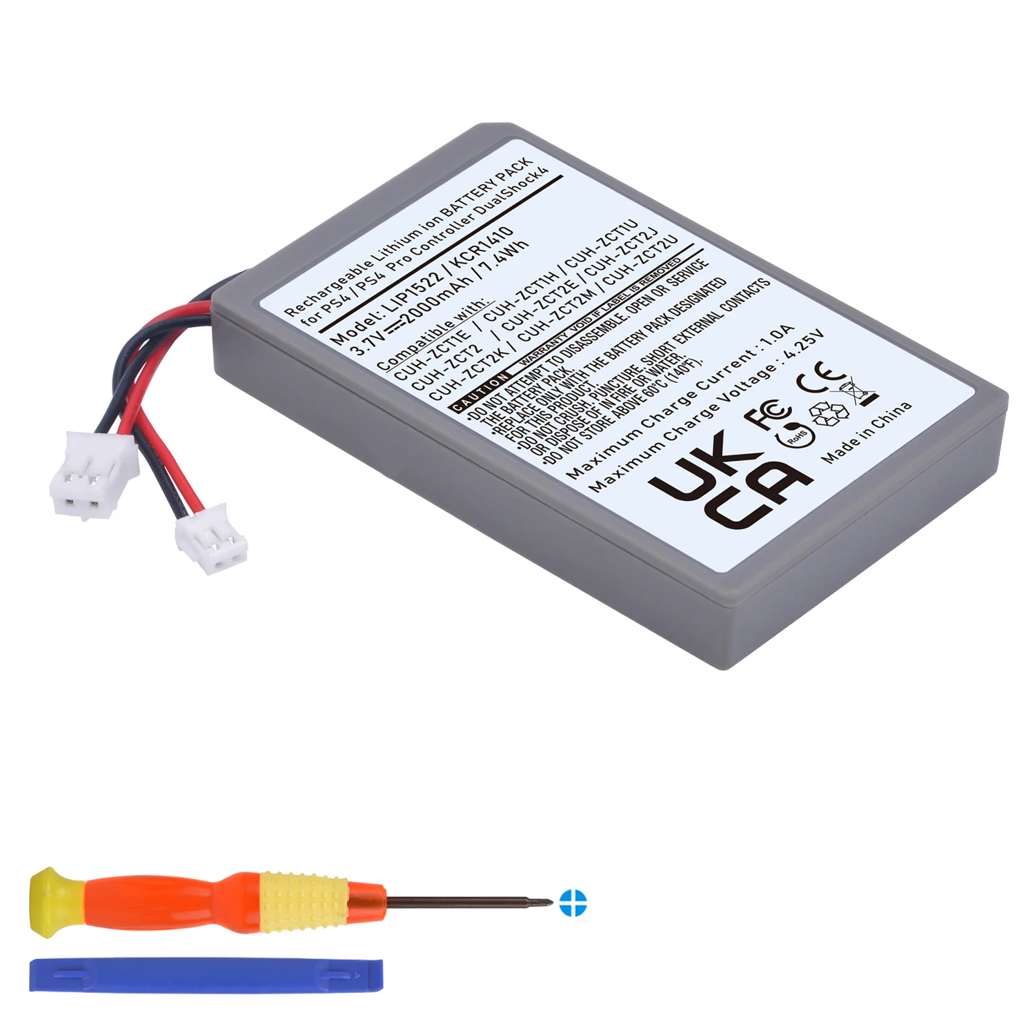 Batteria Ps4 Da 2000Mah Per Sony Ps4 Ps4 Pro Slim Lip1522 Dualshock 4 V1 V2 Controller Wireless Playstation Gamepad