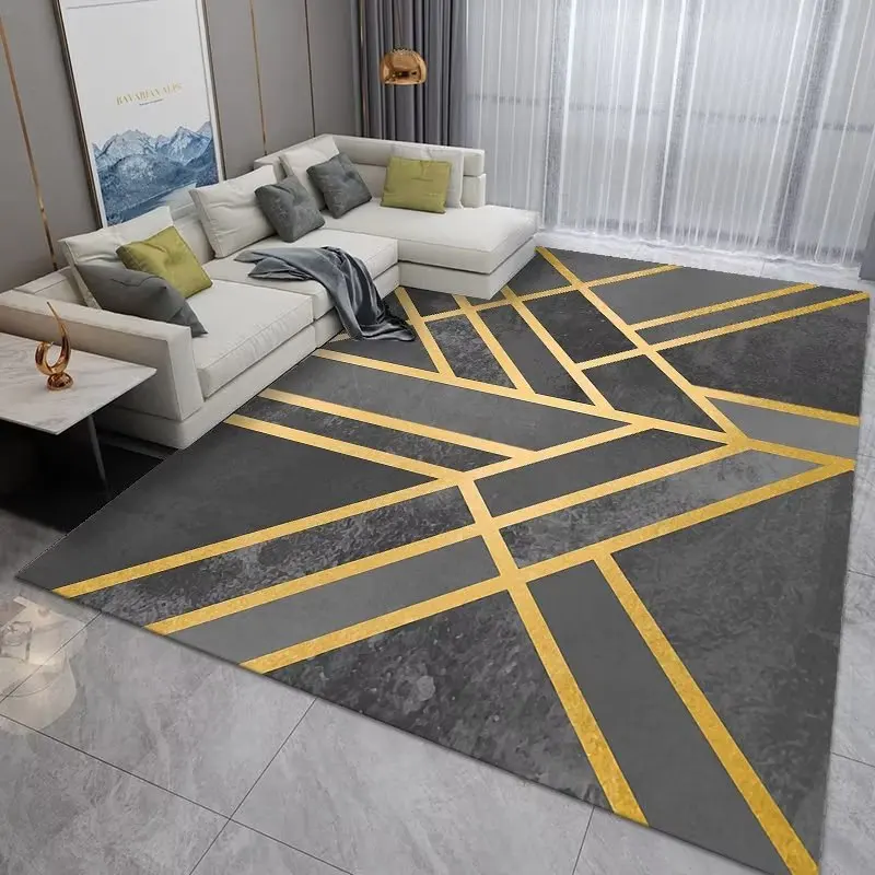 Luxury-Mat-large-size-Living-room-rug-washable-Decoration-Bedroom-carpet-Gold-Line-Antiskid-mats ...