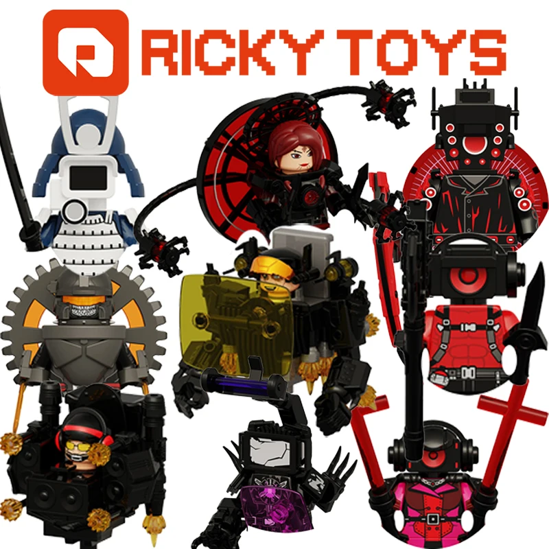 RICKY TOYS Weibliche Stimme Person Ziegel Titan TV Mann Für Spielzeug Geschenke Mini Action-figuren Kinder Bausteine Für Party Geschenke