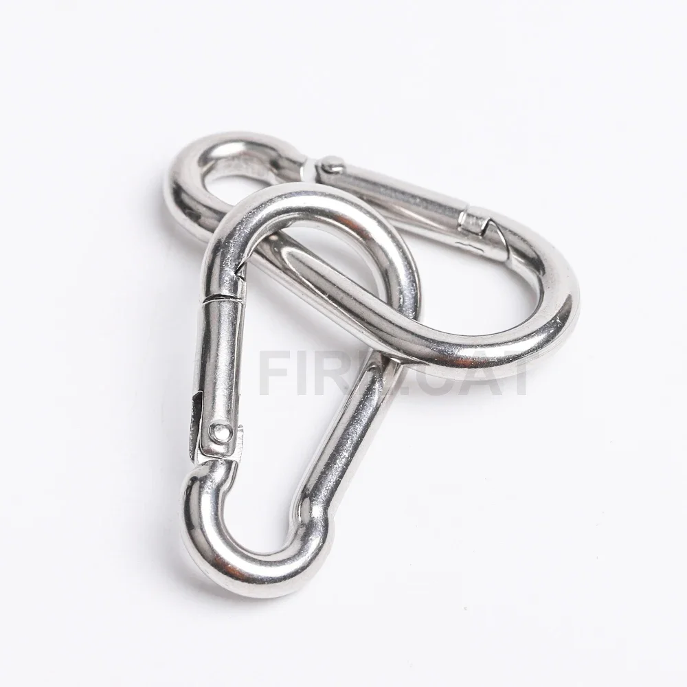 M4 M5 M6 M7 M8 M10 M11 M12 Frühling Snap Karabiner Edelstahl 1/3/4/5 Pcs Überleben Ring Lock Haken Camping klettern Ausrüstung