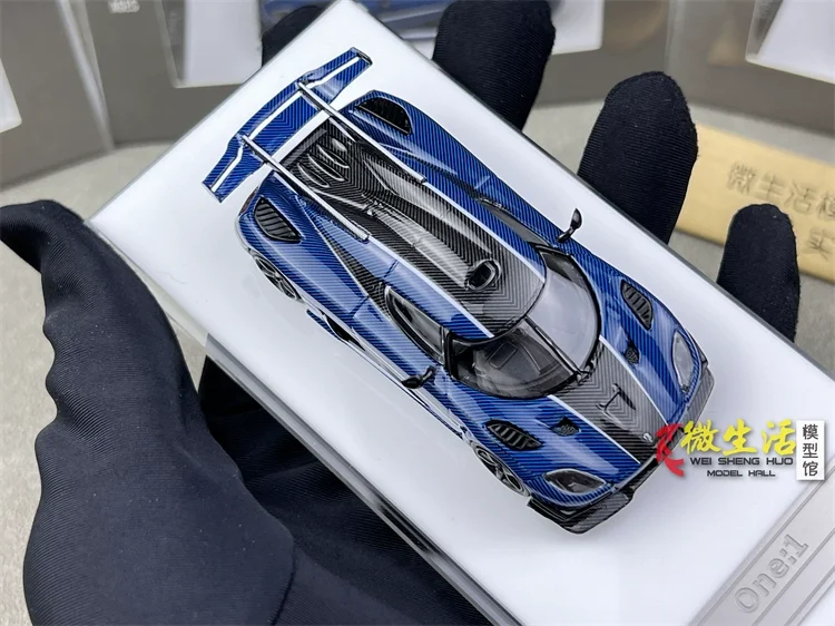 

Новый товар HKM 1/64 Koenig Segg Agera One 1 углеродно-синий литый под давлением коллекционный подарок масштабная модель автомобиля 2023