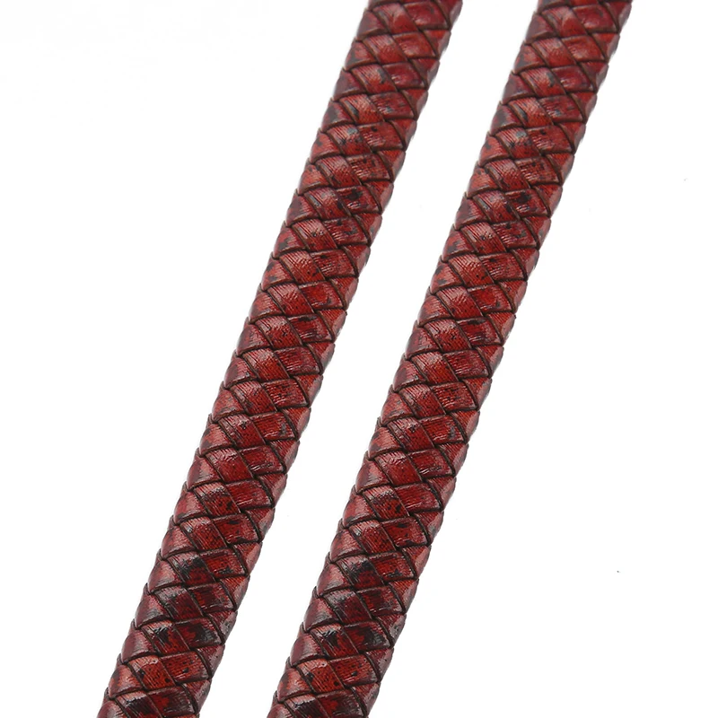 Vintage Black and Brown Genuine Braided Leather Cords