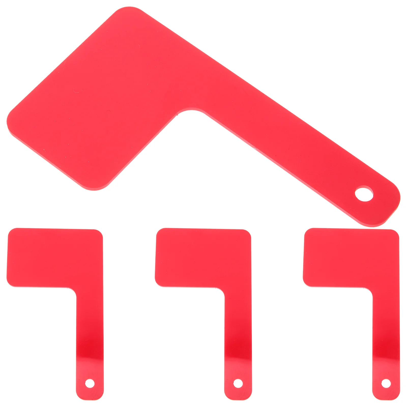 

4 Pcs Mailbox Flag Accessories Emblems Acrylic Red for Replacement DIY Mailboxes Outdoor