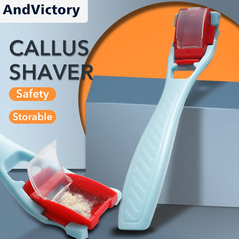 Foot Callus Shaver Hard Skin Corn Remover with 10 Blades - Blue