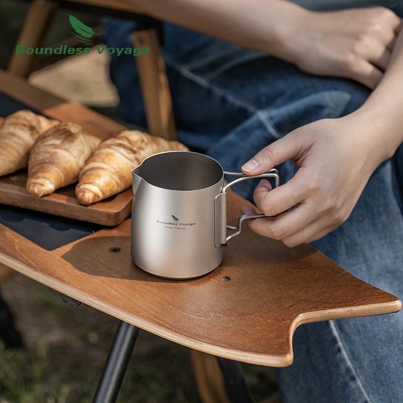 طقم تحضير قهوة فاخر بالتيتانيوم، مع فلتر معدني قاب...