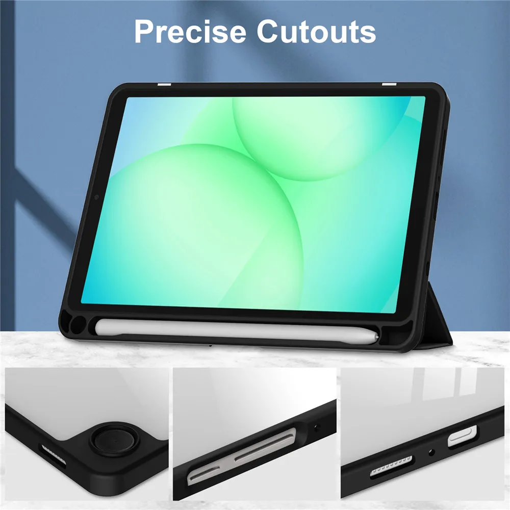 Acrylic Back Stand Tablet Case with Pencil Holder