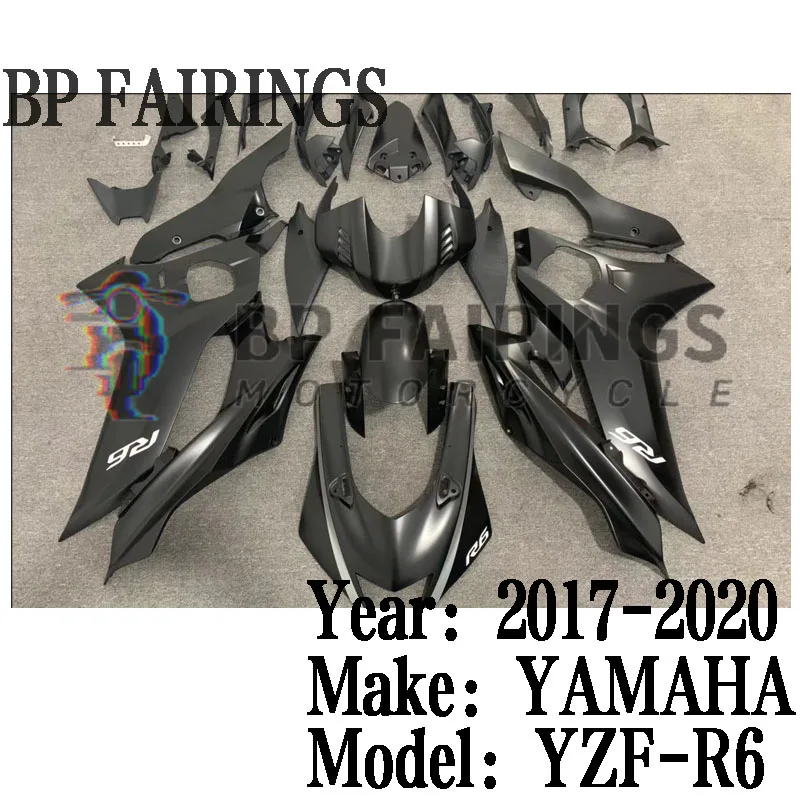 

Комплект обтекателей подходит для YZF R6 2017 2018 2019 2020 2021 2022 2023 Комплект кузова высокого качества Abs Инжекционный Набор матовый черный