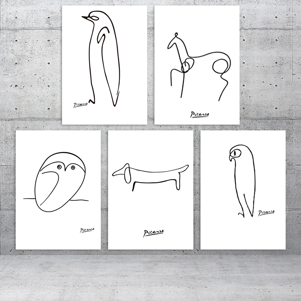 

Home Decor Modern Nordic Canvas Animal Prints Abstraction Painting Birds Poster Minimalist Wall Art Modular Pictures Living Room