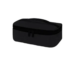 Portable Waterproof Insulated Lunch Bag with Aluminum Foil Lining (Black)