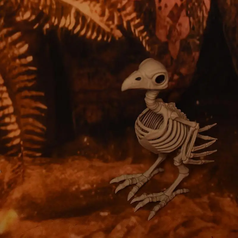 Halloween Skeleton Decoration Props Simulated Animal Models Skeleton Wolf FrogCrow Skeleton Indoor Outdoor Garden HalloweenDecor