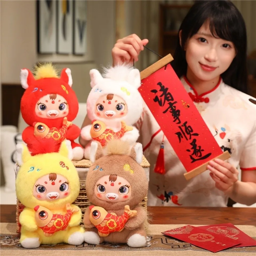 Simulation Standing Foal Plush Doll Fluffy Tail PP Cotton Pony Plush Toys 22/26cm Cute Cartoon Horse Stuffed Toy Room Decoration