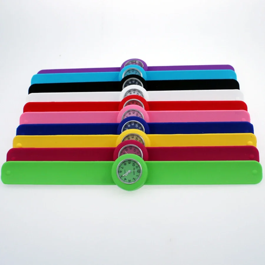 10 Colors Choose Childrens Unisex Silicone Rubber Slap Wrist Pop Watch For Boys Girls Kids Gift A5 Mens Womens Boys And Girls 3