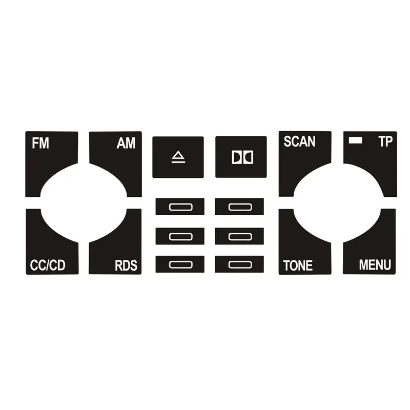 Button Repair Decal Sticker Set for Door Lock and Window Air Conditioner