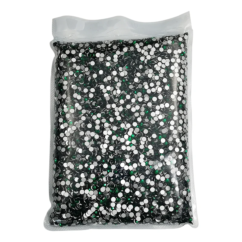 

14400Pcs Wholesale Flatback Crystal Green Non hotfix Rhinestones in Bulk Package SS3-SS20 Emerald AB Strass for Nail Art Crafts