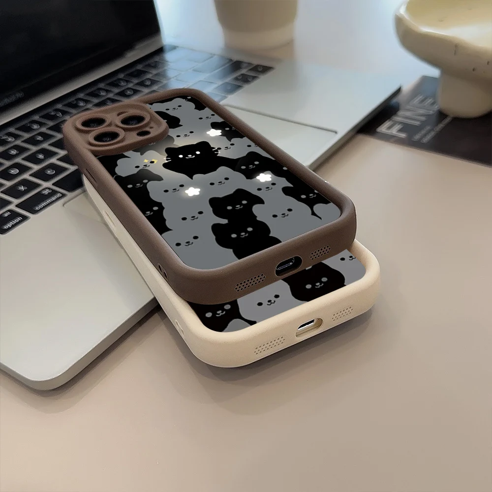 Adorable Cartoon Cat Silicone Phone Case Cover