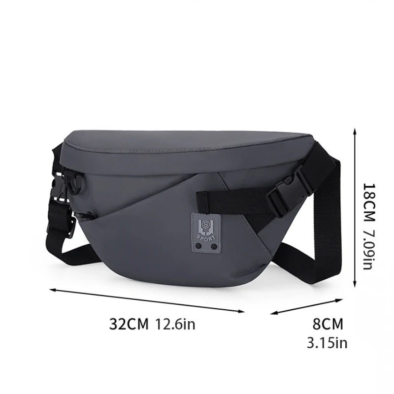 Men's large capacity waist bag - foldable, lightweight, perfect for outdoor, hiking, commuting, and sports waist bags
