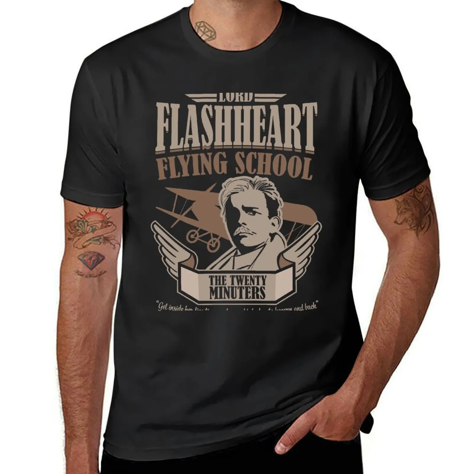 

Lord Flashheart Flying School - The Twenty Minuters T-Shirt Blouse summer top men workout shirt