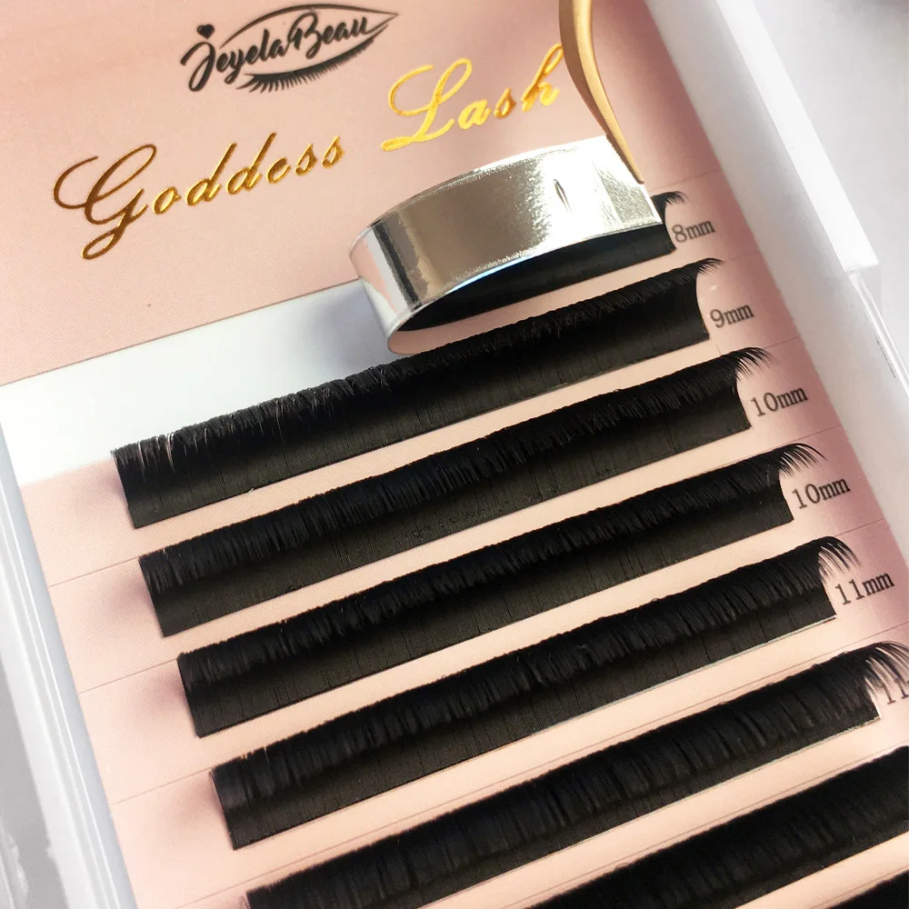 Blossom Camellia Eyelashes Easy Fan Volume Lashes CD Curl Individual Lashes 12rows