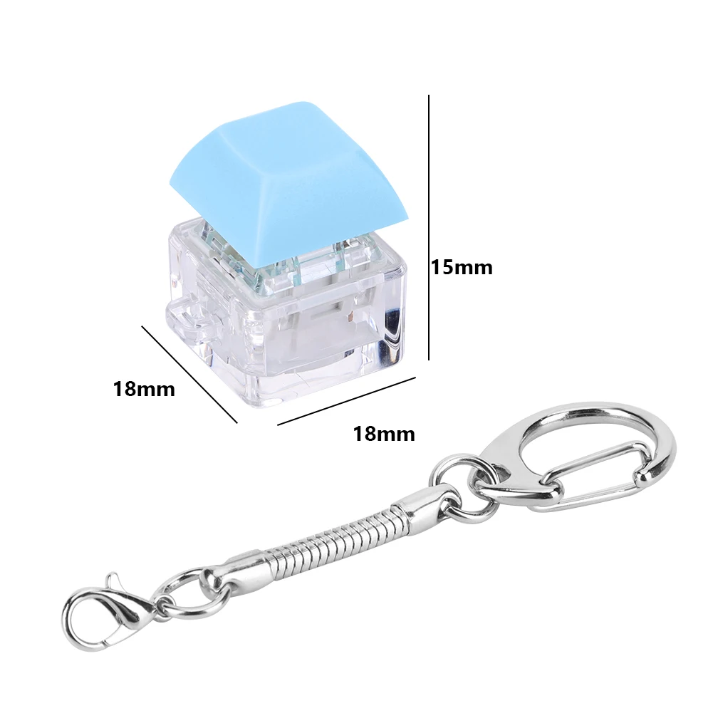 Mechanical Keyboard Keychain 1 Key Button Stress Relief Gifts DIY Keyboard Fidget Toy for Adult To Relief Stress Pass The Time