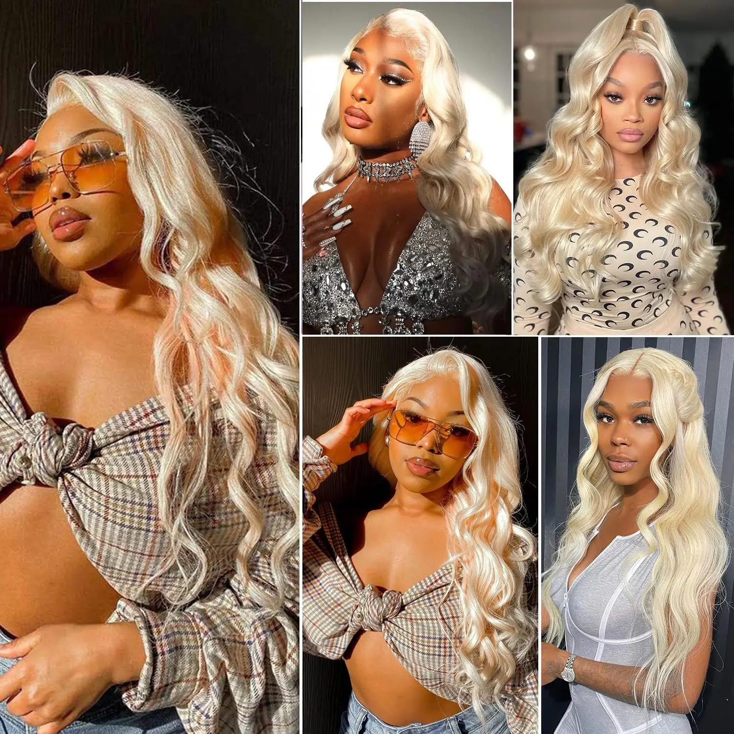 613 Lace Front Wig Human Hair 200% Density 13x4 Body Wave HD Transparent Lace Front Wigs Blonde Wig Pre Plucked Pre 26 Inch