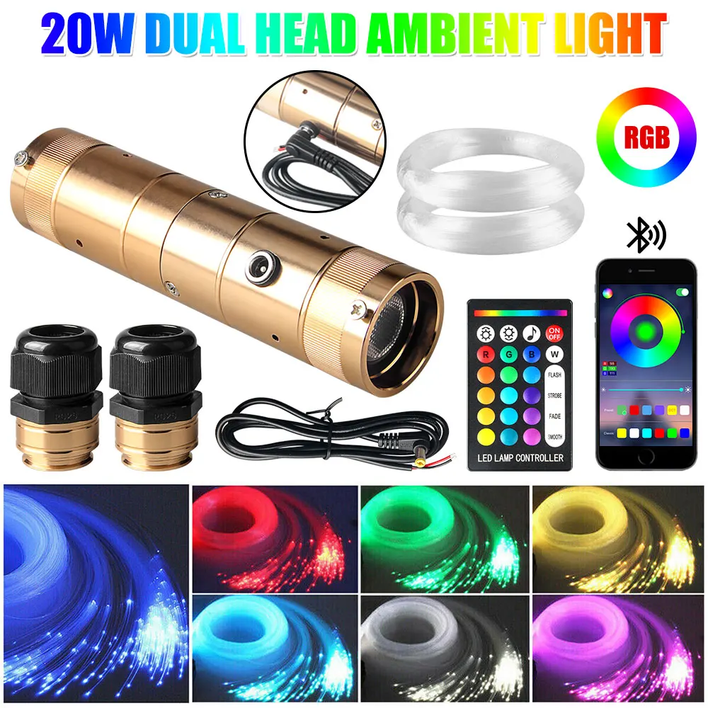 자동차 별 천장 조명, 광섬유 LED 스타 루프, 인테리어 분위기 조명, 자동차 홈 장식, OBD2 자동차 액세서리, 20W