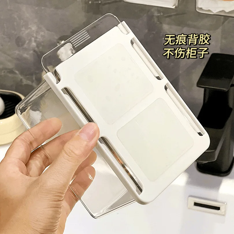 Acrylic Pull Out Makeup Organizer Cotton Swab Cosmetics Storage Box Under Cabinet Space Saving Cotton Pad Holder Storage Case