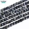 A+ Natural Larvikite Black Labradorite 6.5-7mm Square Faceted Silver Flash Beads for DIY Jewelry, Protection Stone Crafts 1