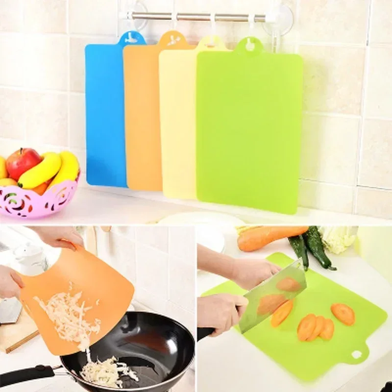 New Creative Flexible Plastic Cutting Board Food Slice Cut Chopping Block Color Random Accessory Kitchen Household Cooking Tools