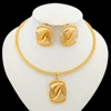 Dubai Earring Set & Pendant Necklace Jewelry Sets for Women, African Clip Earrings Party Gift Jewellery Woman Accessori