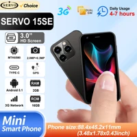SERVO Mini Smartphone 3.0" Display 2GB+16GB 3G WCDMA Facial Recognition WiFi GPS Play Store Android Smart Phone Dual SIM Standby