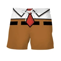 Retro 3D Flag Graphic Shorts Mens Swimming Trunks Summer Hawaii Casual Surfing Board Short Pants Students Back To School Clothes 1